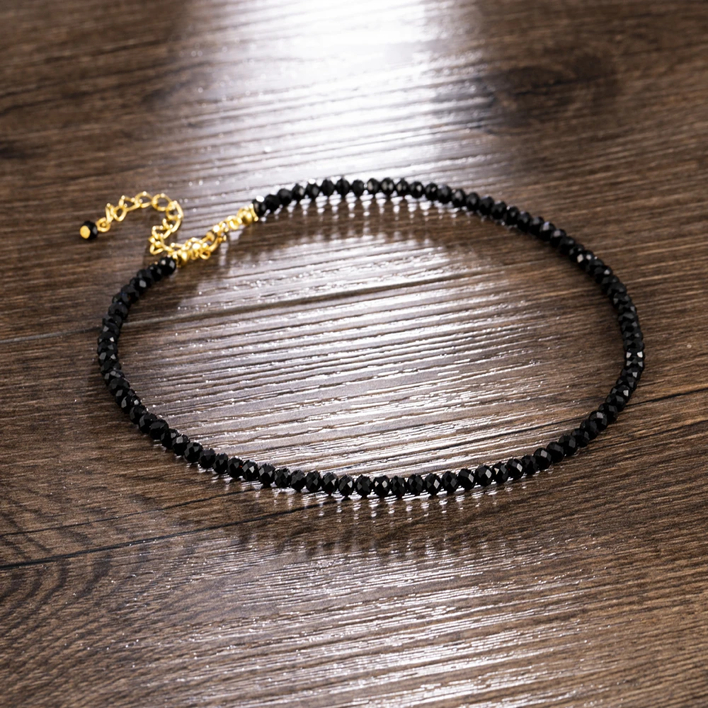 

Women Black Crystal Clavicle Choker Necklace Pendant Party Jewelry Gift Statement Necklace