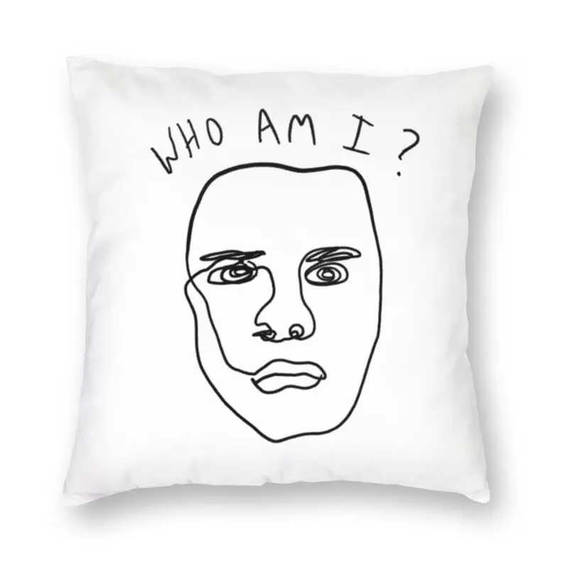 

Наволочка в форме лица Linework, с рисунком лица, который я бросаю подушку, декоративный абстрактный чехол, наволочка 45x45 для гостиной