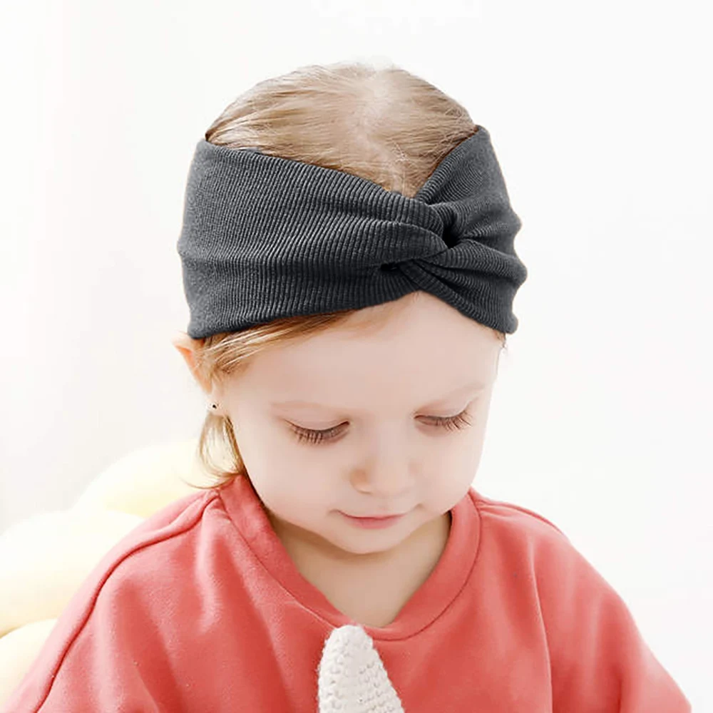 Kids Party Dress Elastic Hair Band Solid Cross Knitted Princess Headband Baby Girls Cute Headwrap Accessories D30 | Мать и ребенок
