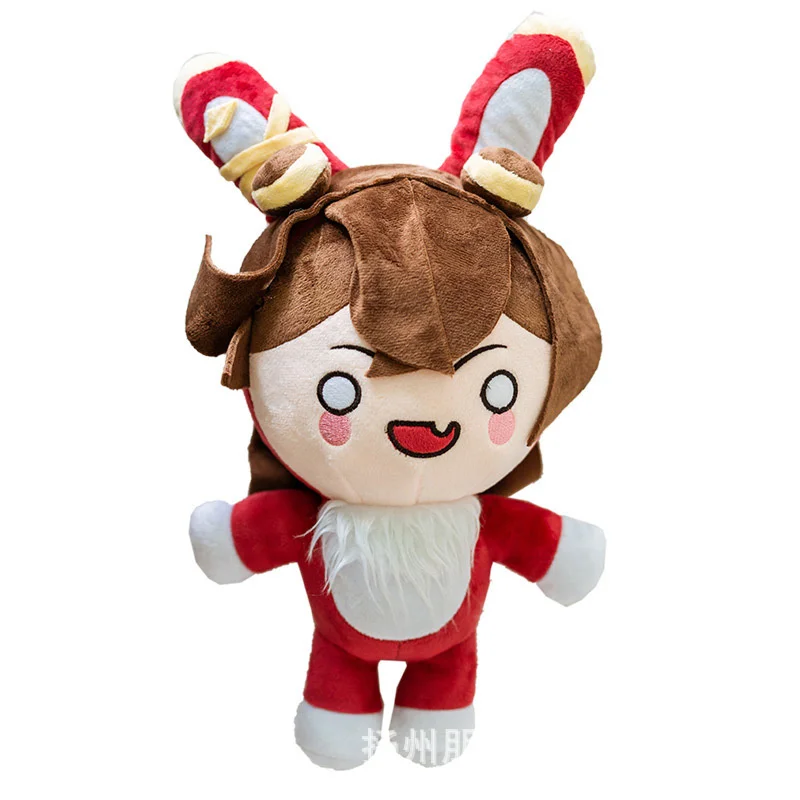 Genshin-peluche de conejo de color &aacute;mbar para ni&ntilde;os, mu&ntilde;eco suave de Anime, juguete de peluche, regalo de Navidad-4