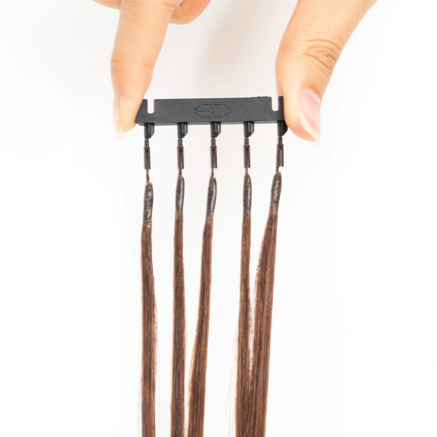 

10pcs/lot 40-50cm 100% Human Hair Natural 6D Hair Extension Virgin Hair 6D second generation hair clolor 4# salon hair extension