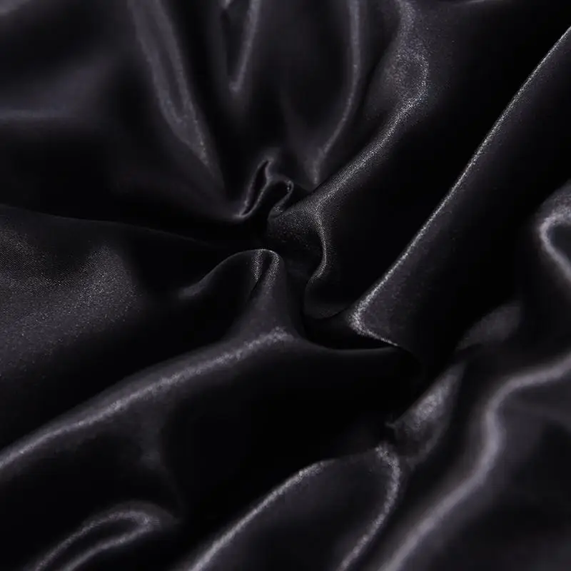 45 1 шт. пододеяльник сплошной цвет атласные шелковые Стёганое одеяло крышка