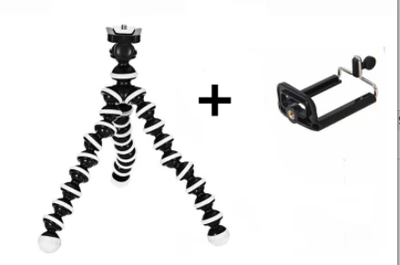 tripod with clip Гибкий мини-штатив Осьминог для iPhone Xiaomi huawei смартфон Штатив для Gopro камера аксессуар с зажимом для телефона - Цвет: tripod with clip