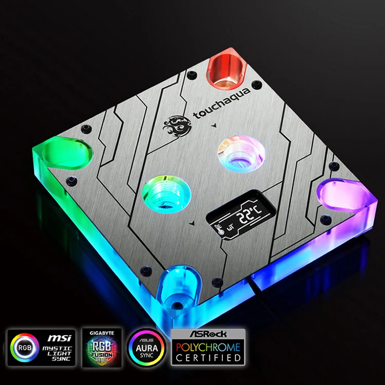 Bitspower Touchaqua Медный водоблок для процессора Summit MS OLED для платформы Intel fit 115x X99 X299