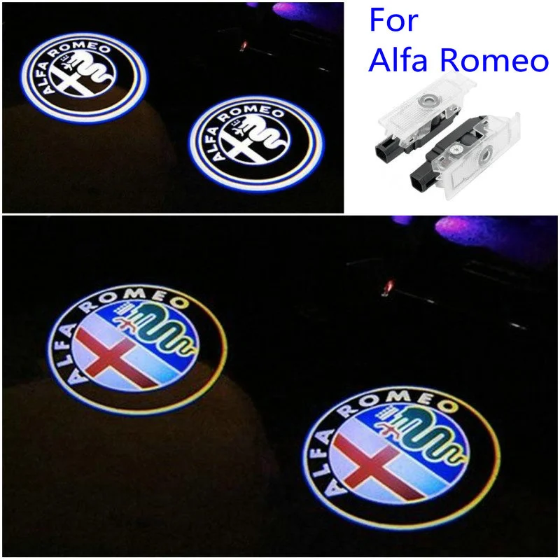 

2pcs For Alfa Romeo 159 LED Car Door Welcome Light Projector for Alfa Romeo 159 Mito Stelvio Brera Spider Giulietta Giulia