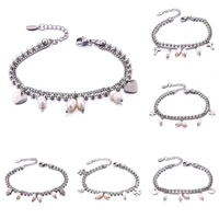 dropshipping stainless steel bracelets for women tree heart stars accessories charm bracelet wholesale pearl bracelet jewelry