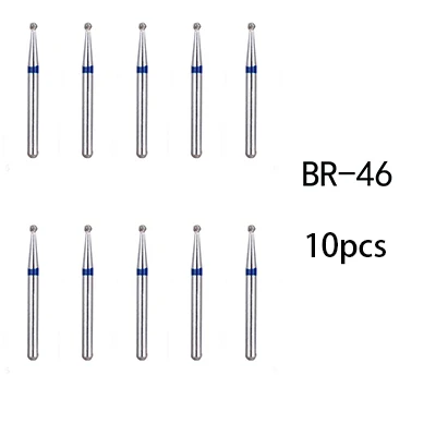 10 pcs BR-46 Стоматологические алмазные боры Стоматологическая лаборатория высокоскоростная ручка наконечника диаметр 1,6 мм стоматологические инструменты BR31 BR45 BR46 TR13 TR14 TF11 - Цвет: 10 pcs BR-46