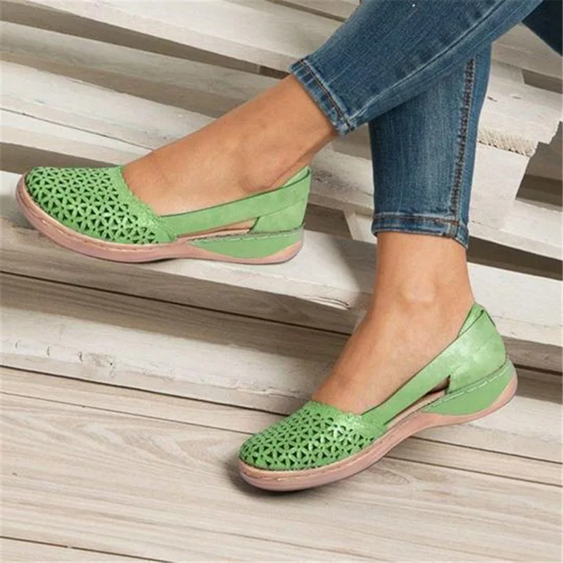 

Fashion Women Hollow Out Sandals Summer Flat Sandals Female Casual Sewing Women Shoes Platform Sandals Ladies Sandalias