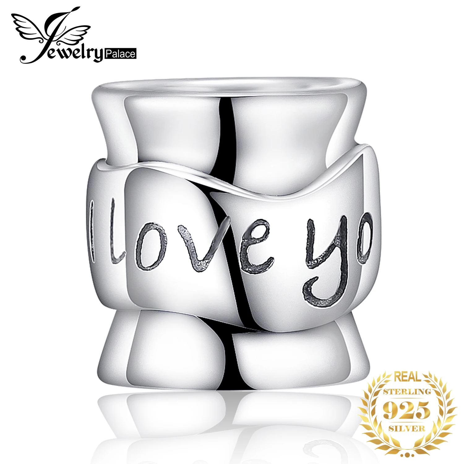 JewelryPalace 925 пробы серебро выгравированы I Love You Шарм бисер Fit Браслеты для вас мамы и