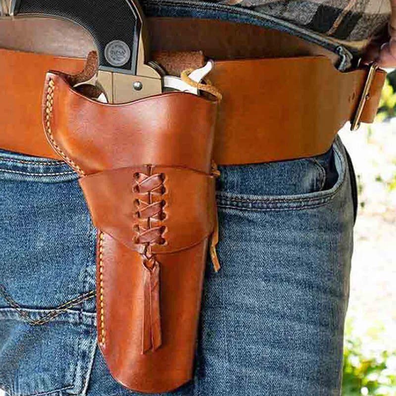 Кожаная кобура в стиле стимпанк для западного револьвера аксессуар косплея