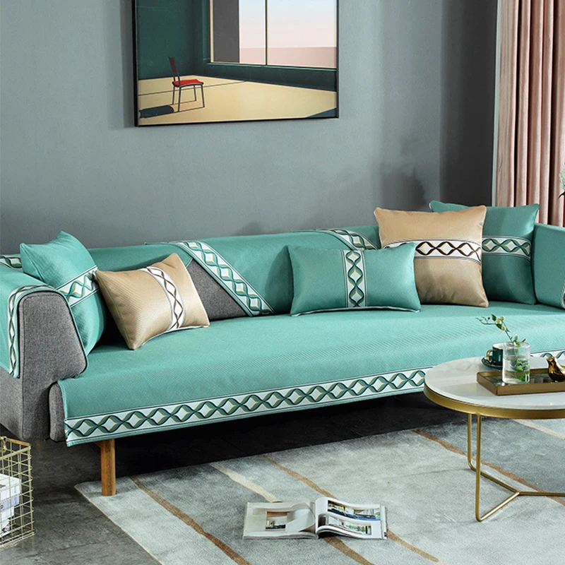 Летнее полотенце для дивана ледяной Шелковый коврик крутая подкладка простой