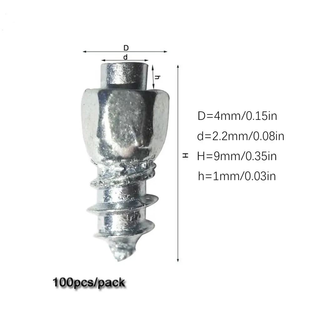 

100pcs Winter Wheel Lugs Car Tires Studs Screw Snow Spikes Wheel Tyre Snow Chains Studs For Shoes Car Motorcycle Tire
