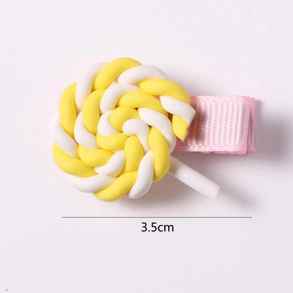 Заколка для волос детская с рисунком в виде облака леденца радуги |