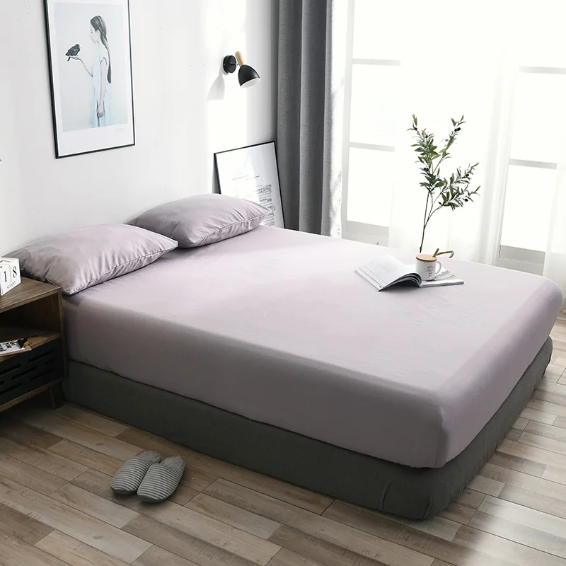 Brushed Mattress Protector Cover Solid Fitted Sheet Protection for Women Men Home Bedding Set Bedclothes White Black Grey Green | Дом и сад