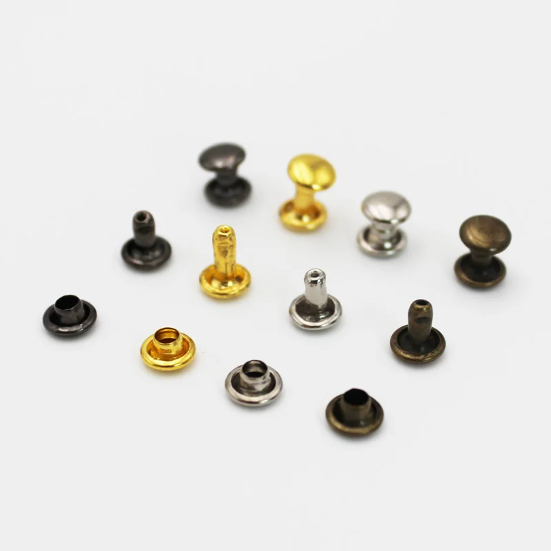 Металлические двойные заклепки шпильки круглые для кожаных сумок ремней одежды