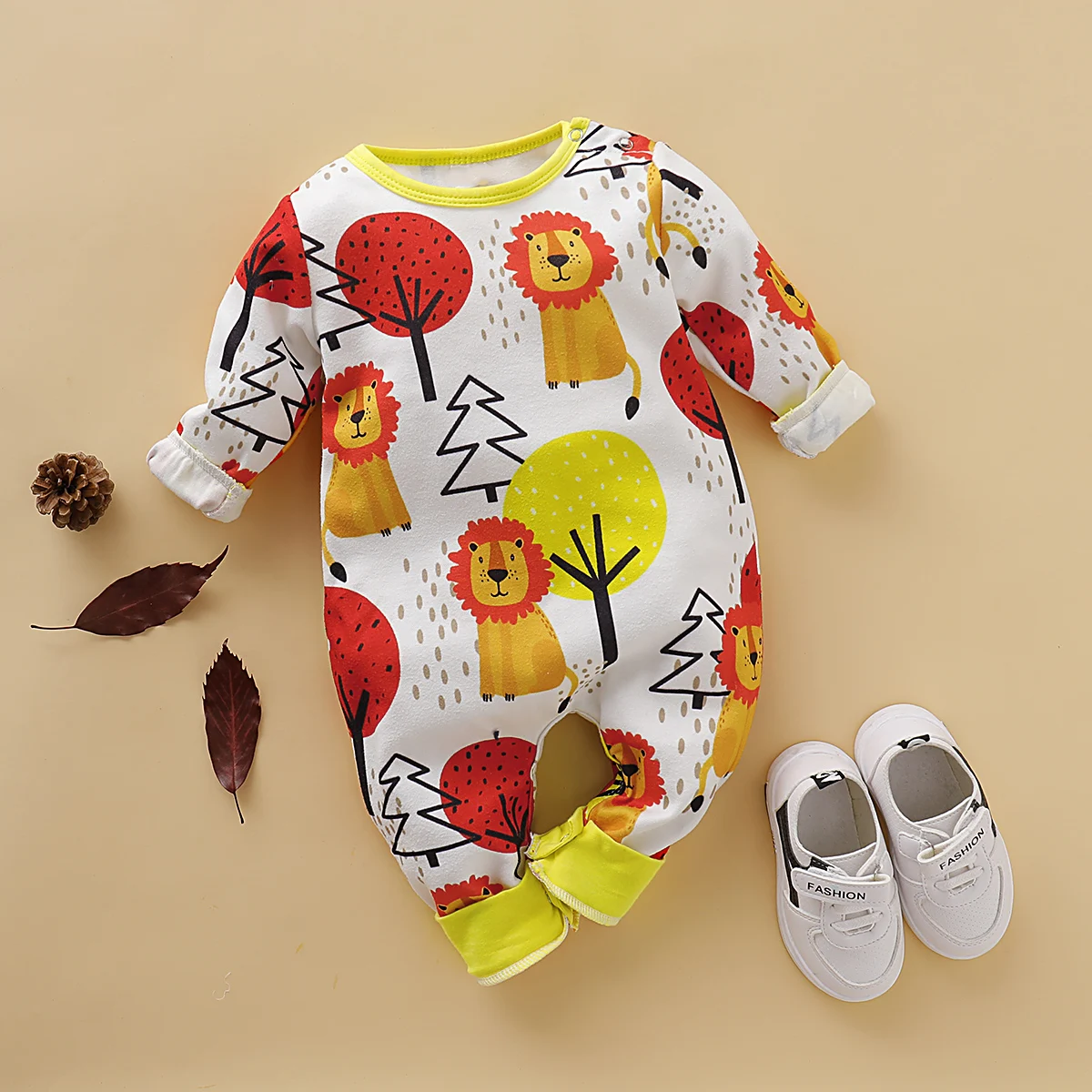 Комбинезон для маленьких девочек хлопковый комбинезон с длинными рукавами