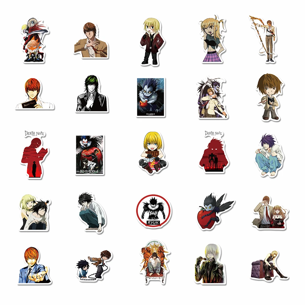 50 шт в наборе короткая футболка с героями из японского аниме тетрадь смерти