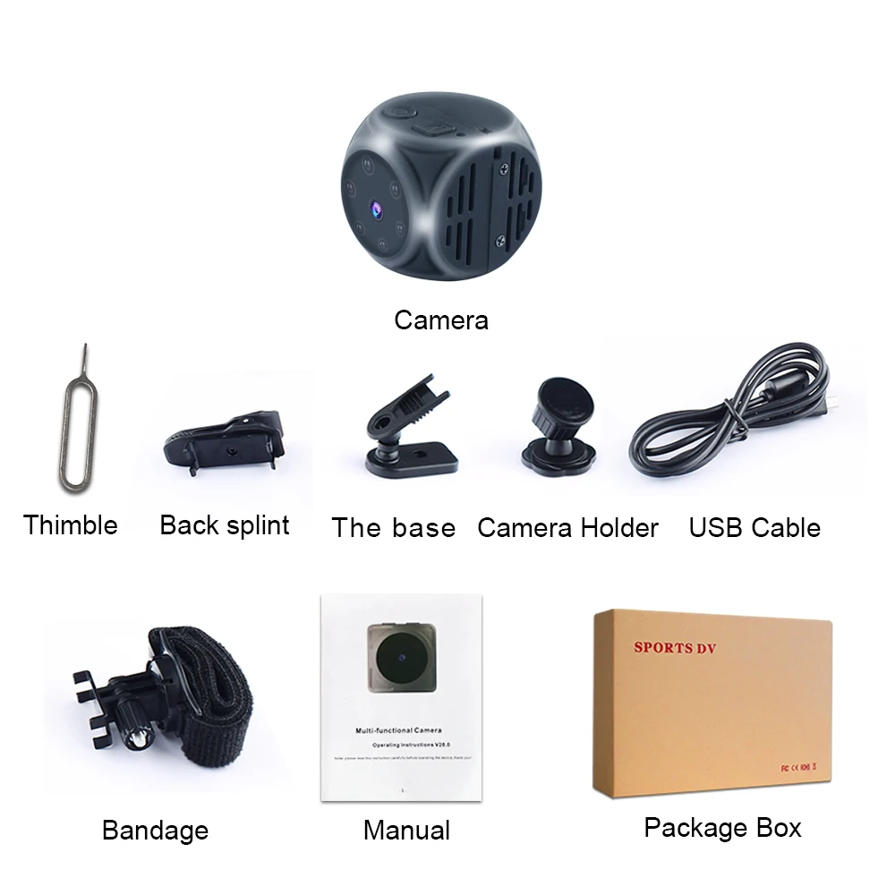 

Sensor Night Vision Mini Camera HD Camcorder 1080P Monitor Small Security Camera Surveillance Secret Video Recorder