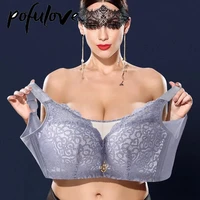 sexy pushup bra bras c d e f plus size bralette women lingerie wireless underwear lace brassiere large big size 38 46 ladies
