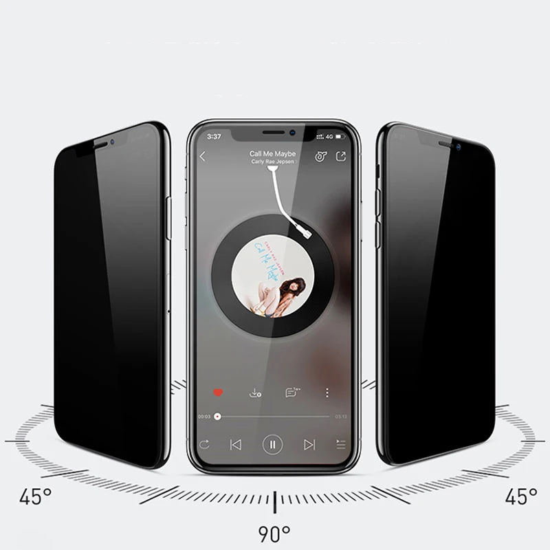 Закаленное стекло с защитой от шпионов защита экрана 9H изогнутая для iPhone 13 Pro Max 12