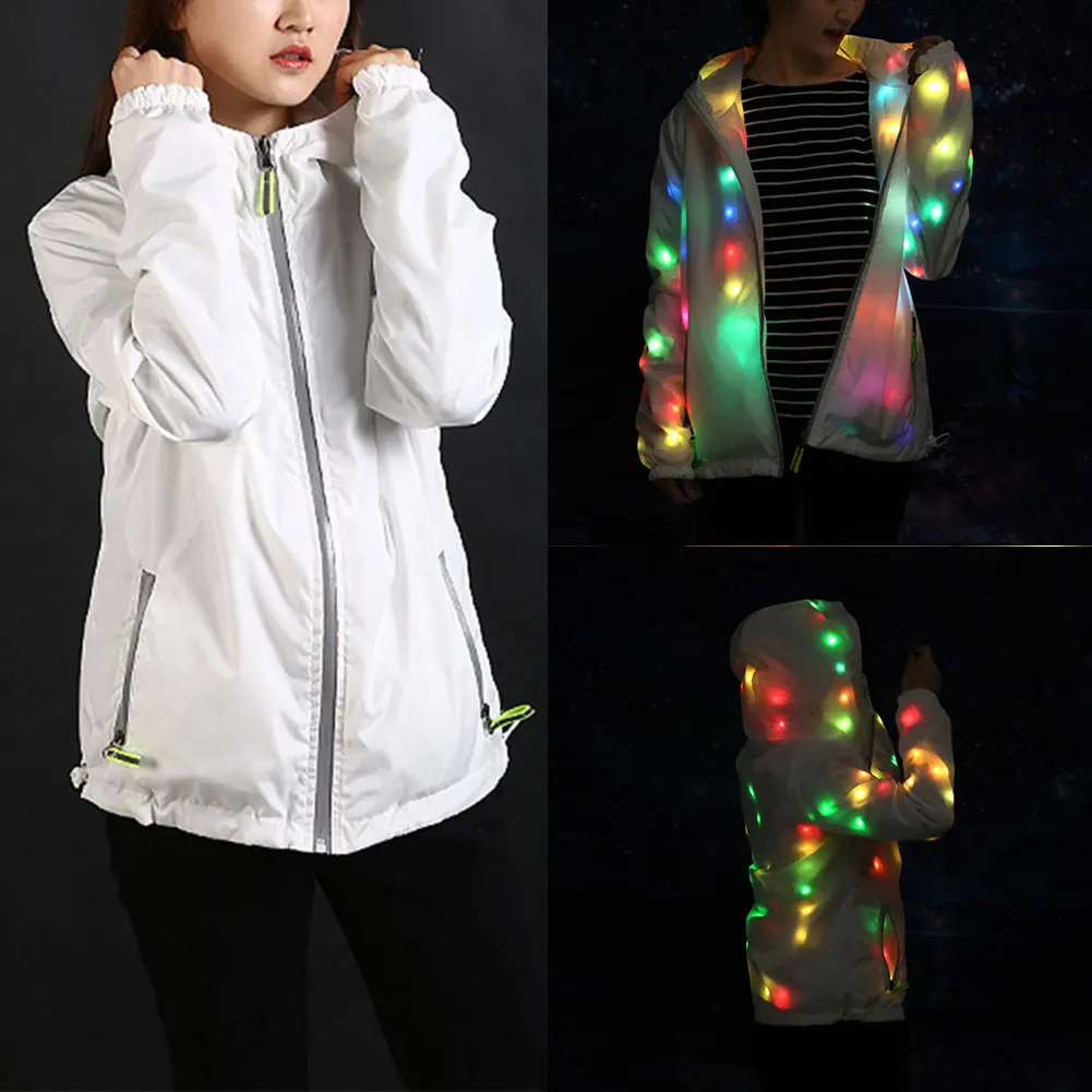 

Newly Luminous Coat Cool Clothing Dance Colorful LED Lights Jackets for Halloween Party VK-ING