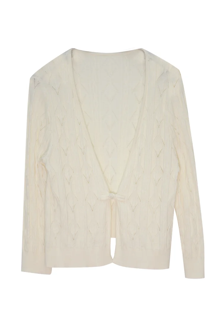 CYNTHIA китайский стиль 2020 Новый женский весенний вязаный кардиган с v образным