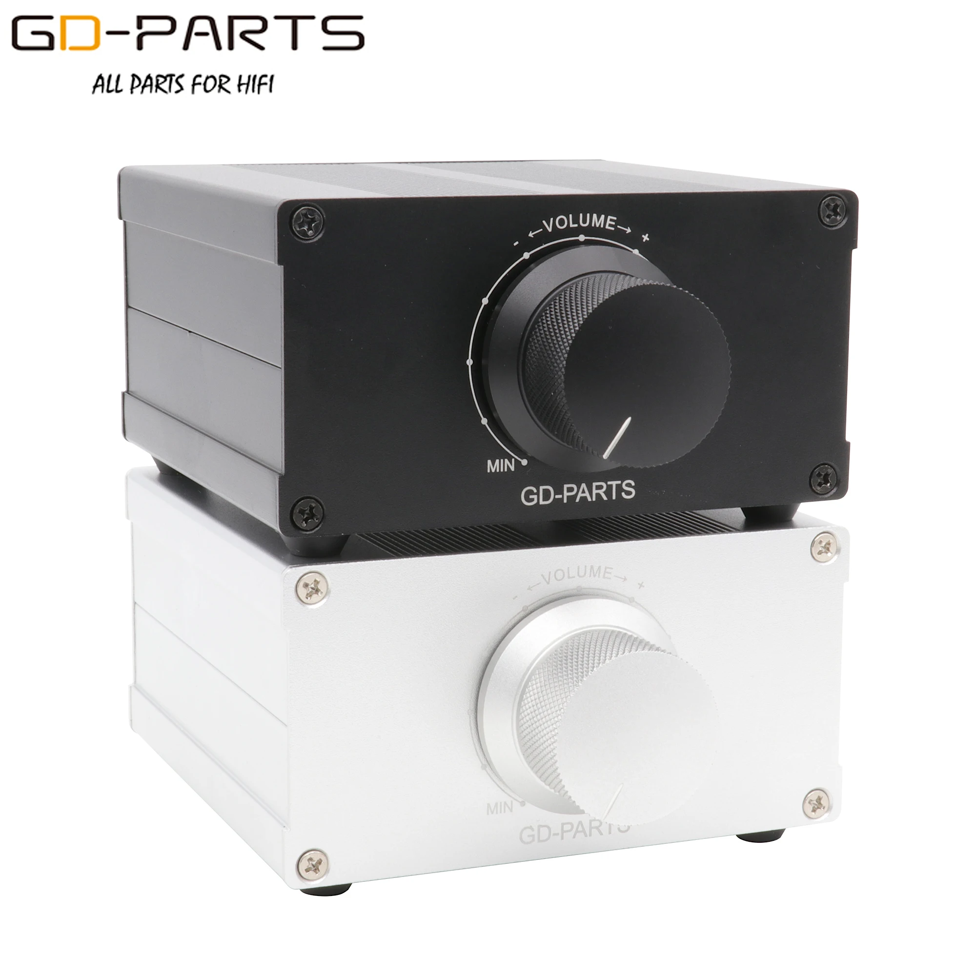 Caixa de Controle do Controlador de Volume Áudio do Pré-amplificador Passivo Estéreo Alps Potenciômetro Atenuador Chassi Alumínio Rk16 Rk27