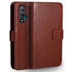 Чехол-книжка для Huawei Honor 20 Lite, кожа, ТПУ, силикон