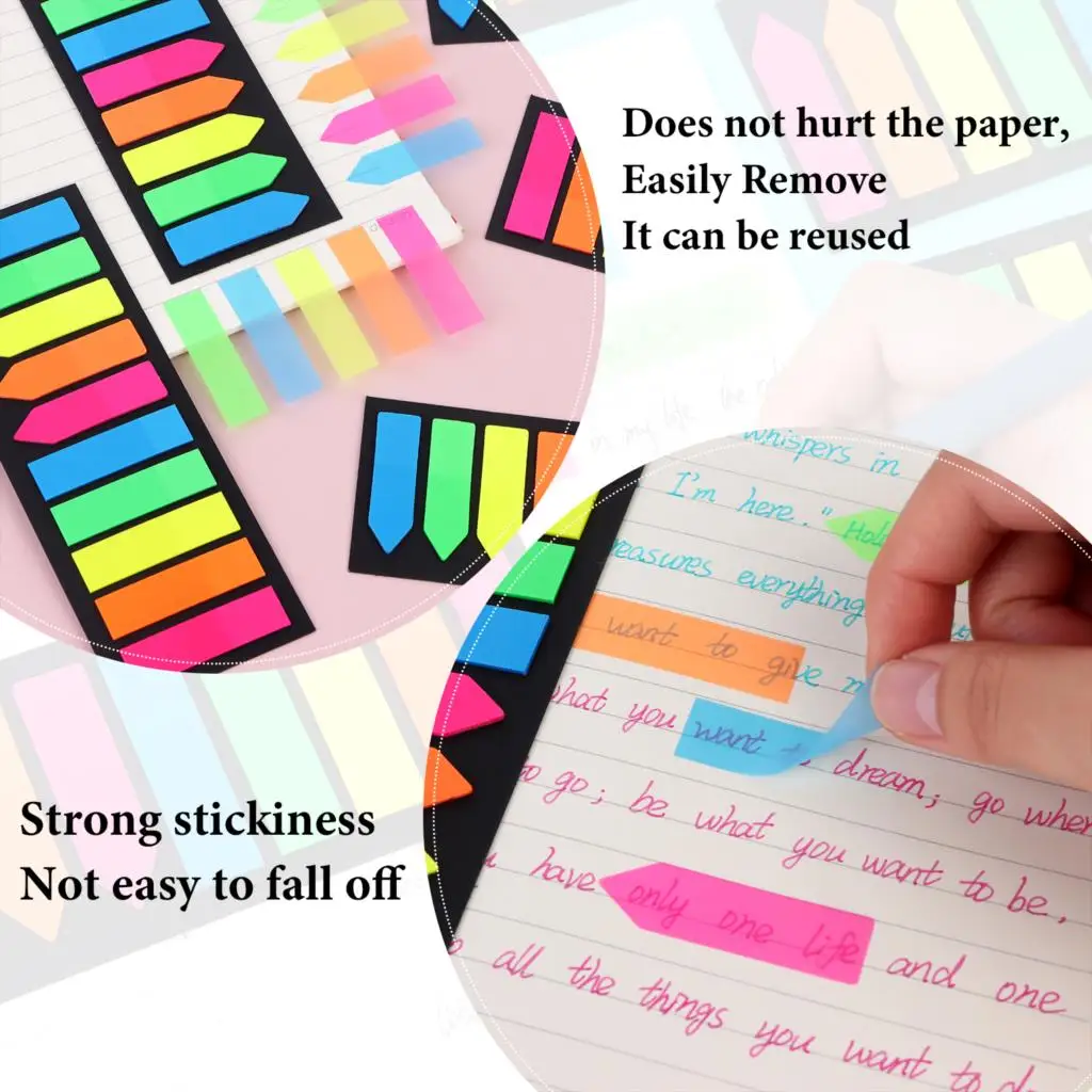 

3000 Pcs Sticky Flags Tabs 5 Colors Index Tabs Arrow Flag Tabs