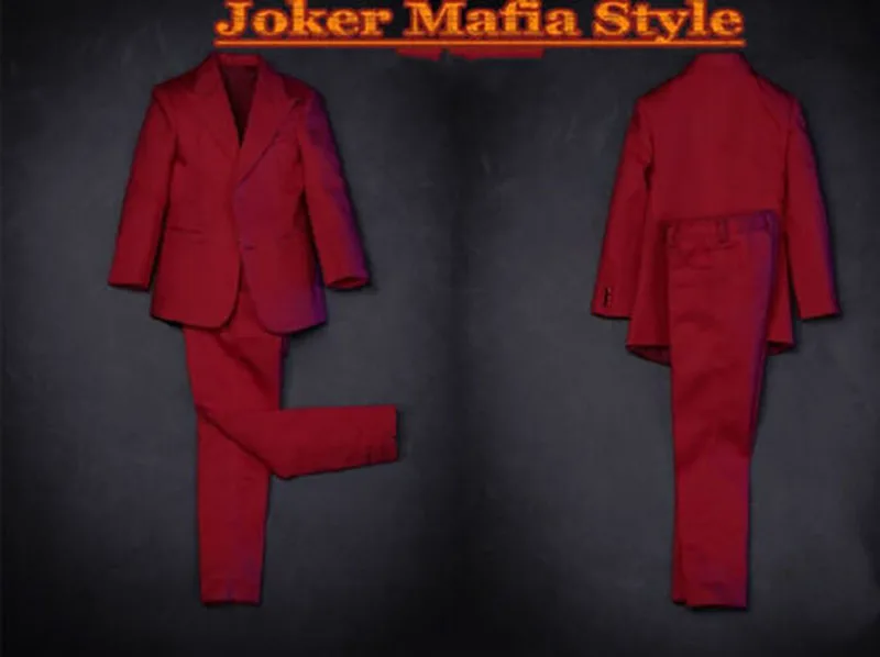 cuke toys ma 002 16 mafia style male red suit set joker clothes accessories model fit 12‘’ man action figure toys free global shippi