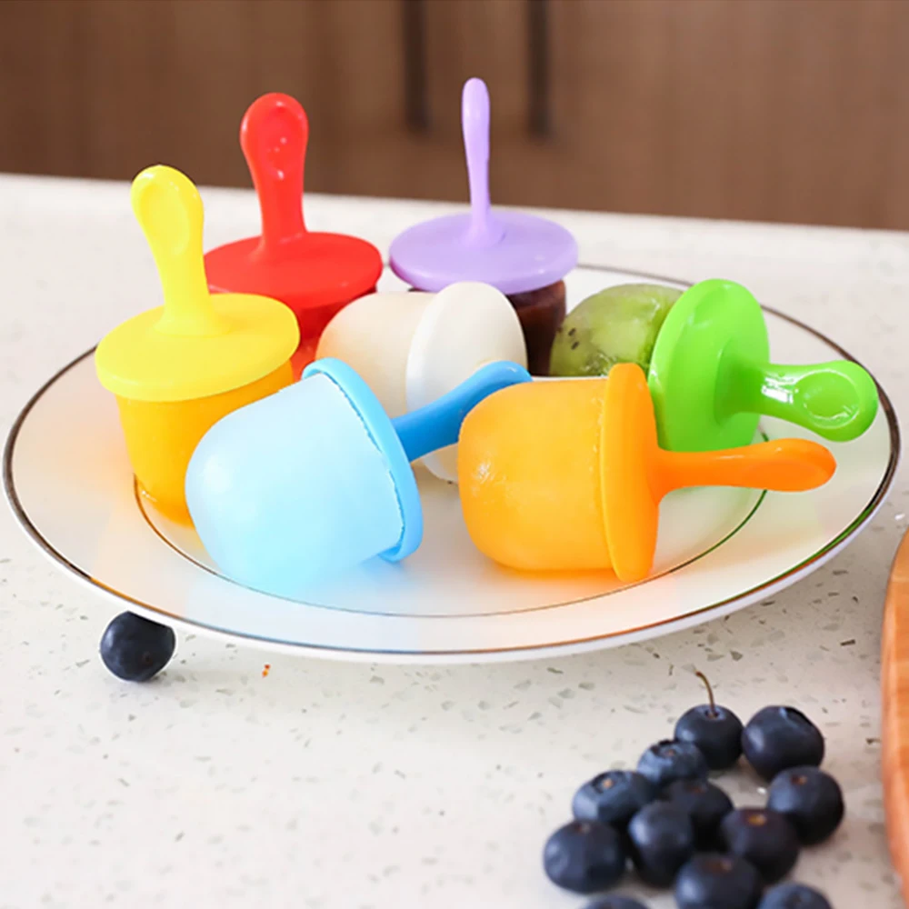 7x Mini Ice Cream Maker DIY Mold Popsicle Mould Maker Lolly Yogurt Baby DIY Food Fruit Shake Ice Cream Mold 2