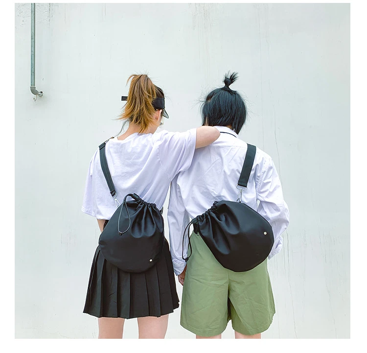 Women Men Black Drawstring Travel Bag Pocket Large Capacity Crossbody Chest Shoulder Fashion New | Багаж и сумки