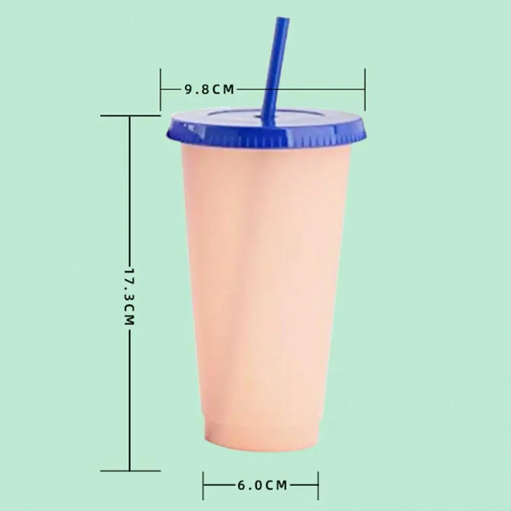 

700ml Water Cup Eco-friendly Large Capacity PP Color Changing Drinking Cup for Home