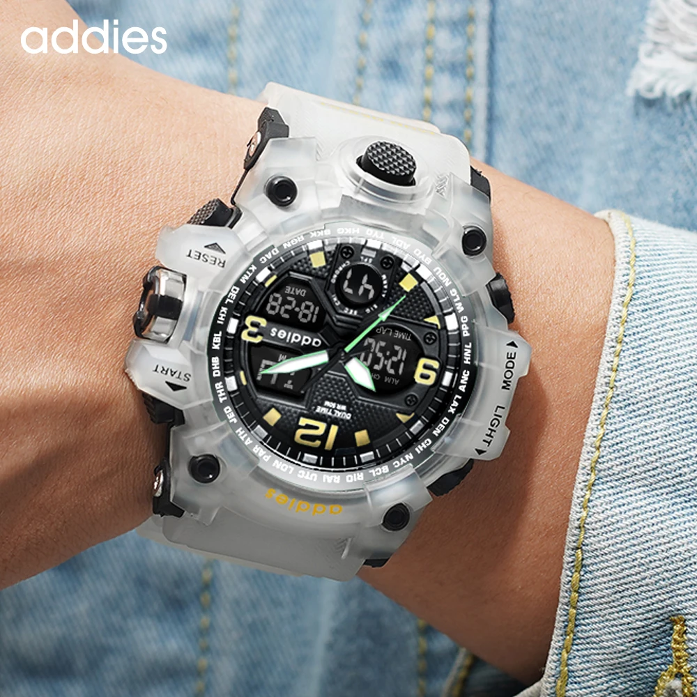 Фото ADDIES Лидирующий бренд Для мужчин мужские часы Водонепроницаемый спортивные