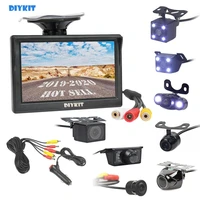 diykit 5 car rearview monitor auto parking vedio led night vision backup reverse camera hd car rear view camera with monitor