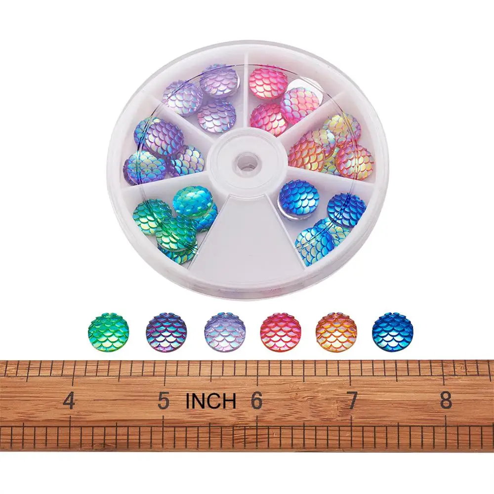 Кабошоны из смолы с плоской задней стороной 48 шт./корт 12x3 5 мм для изготовления