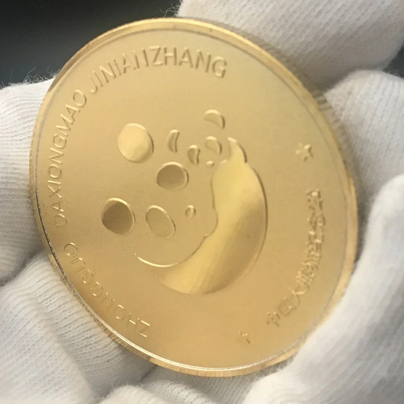 Новые монеты большая панда Baobao Китай искусство подарок черный и белый медведь