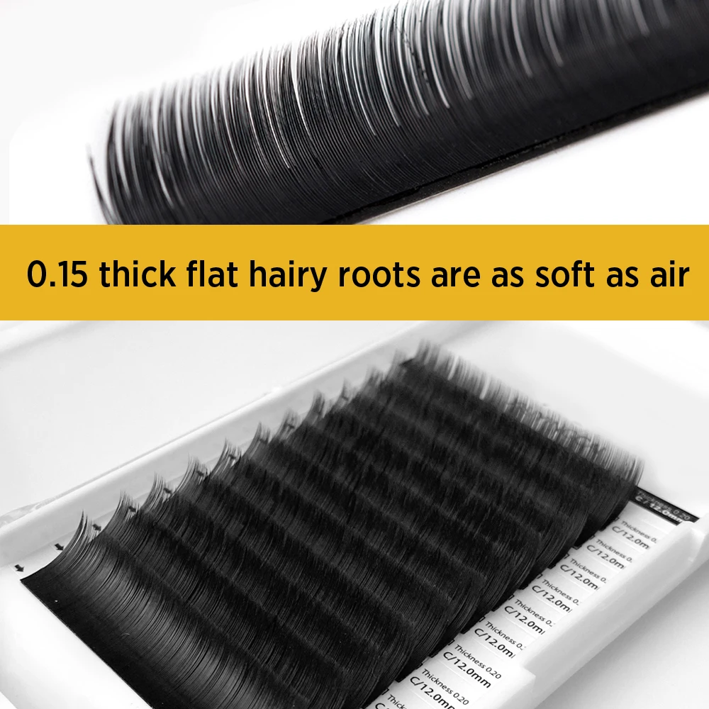 

Fake Eyelashes Black Mink Lashes Flat Individual Eyelashes Korean Makeup 8-14mm Split Tips Eyelash Extension Supplies For Makeup