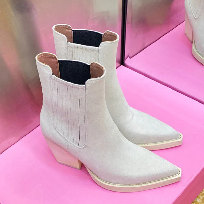 

Mature Fashion Women Boots 2021 Autumn New Luxury Ladies Shoes Office Genuine Leather Knitting Boots