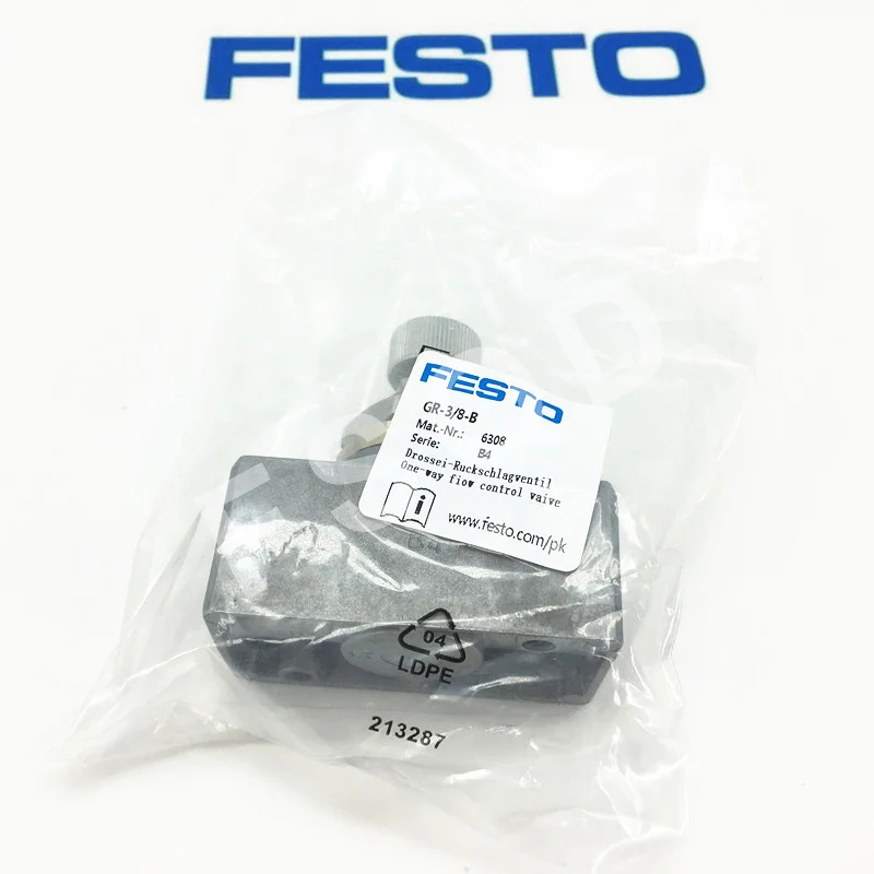 GR-1/2 3720 GR-3/8-B 6308 GR-1/8-B 151215 оригинальный FESTO в одну сторону дроссельного клапана ГР