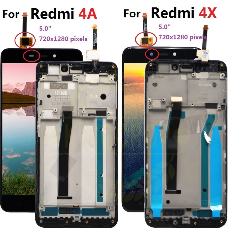 Xiaomi Redmi 4A 4x lcd дисплей кодирующий преобразователь сенсорного экрана в сборе с рамкой 4A Pro дисплей Замена для Xiaomi Redmi 4x lcd