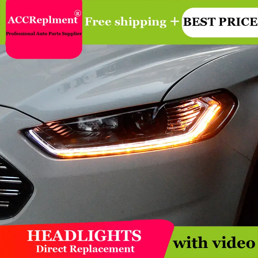 Авто. PRO головной светильник s для Ford Mondeo 2013 2016 светодиодный бар Q5 bi Xenon объектив