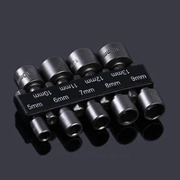 9 pcsset 5 13mm magnetic nut driver set hex socket sleeve nozzles wrench set powerful high quality sleeve drill power tools
