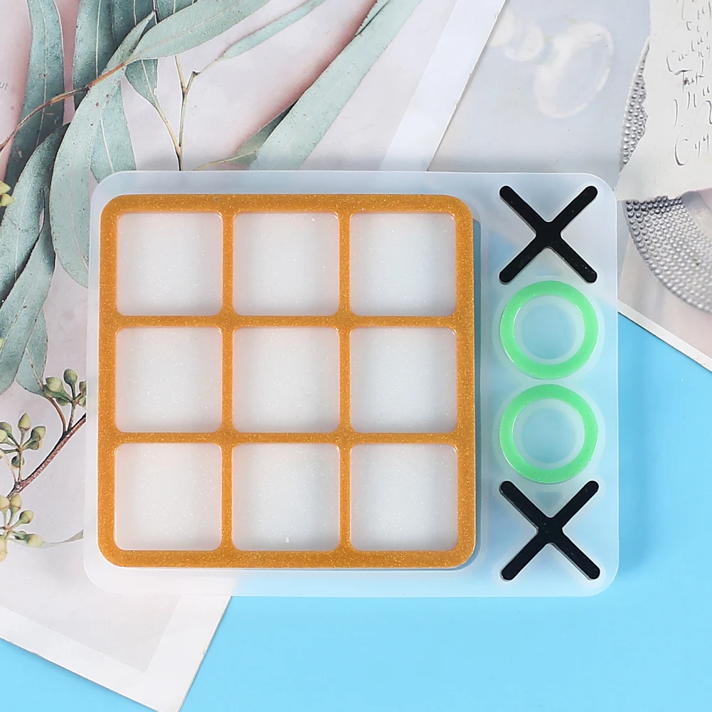 Настольная игра Tic Tac силиконовая форма из смолы шахматная доска X O сделай сам