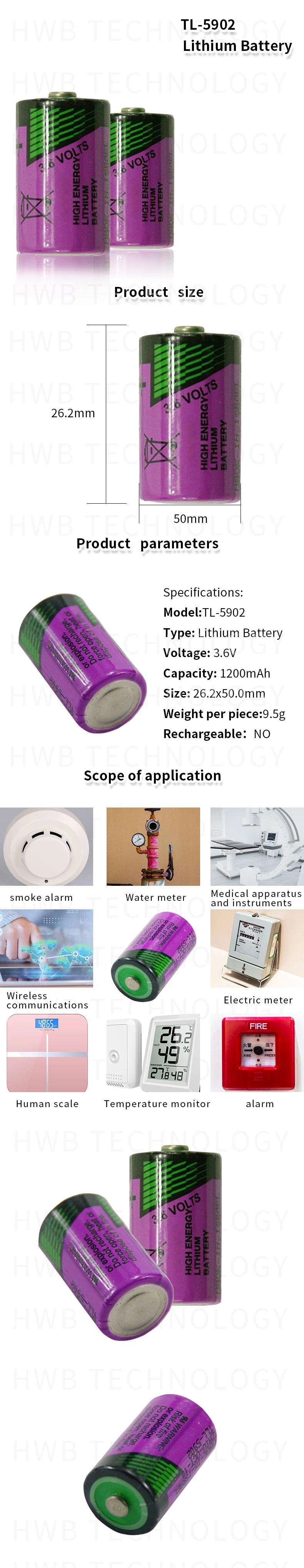 5 шт. тадиран TL-5902 1/2AA ER14250 SL350 3,6 V 1/2 AA литиевая батарея plc