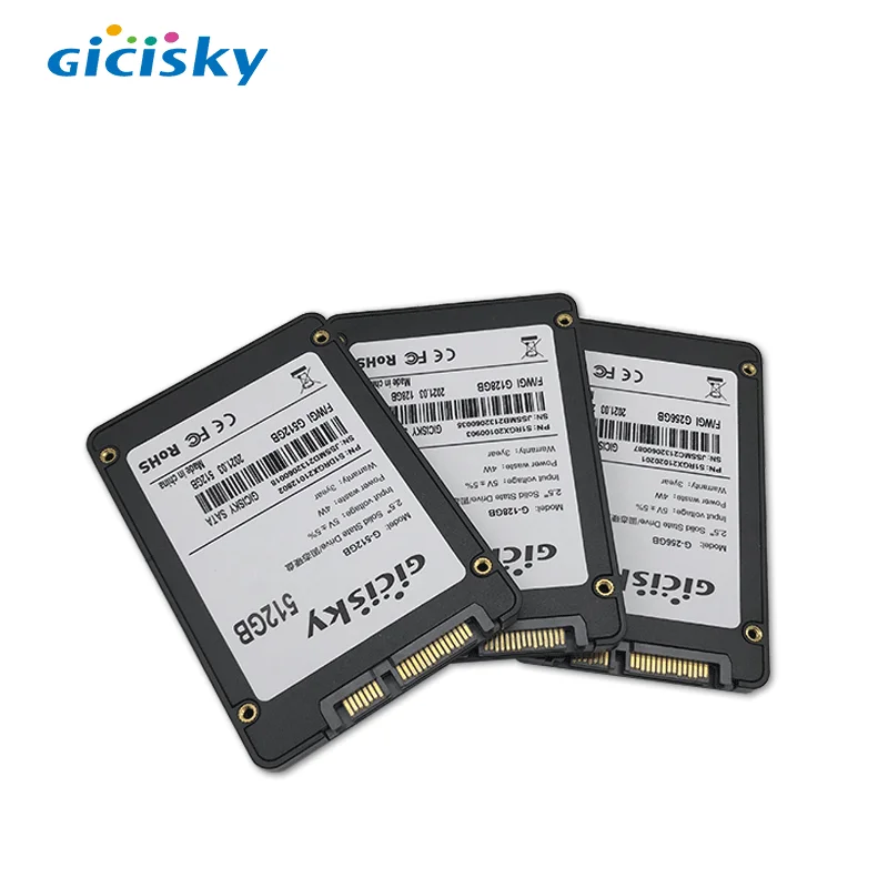 1PCS Gicisky Sata3 SSD 512GB Hdd 2.5 Hard Disk Disc 2.5