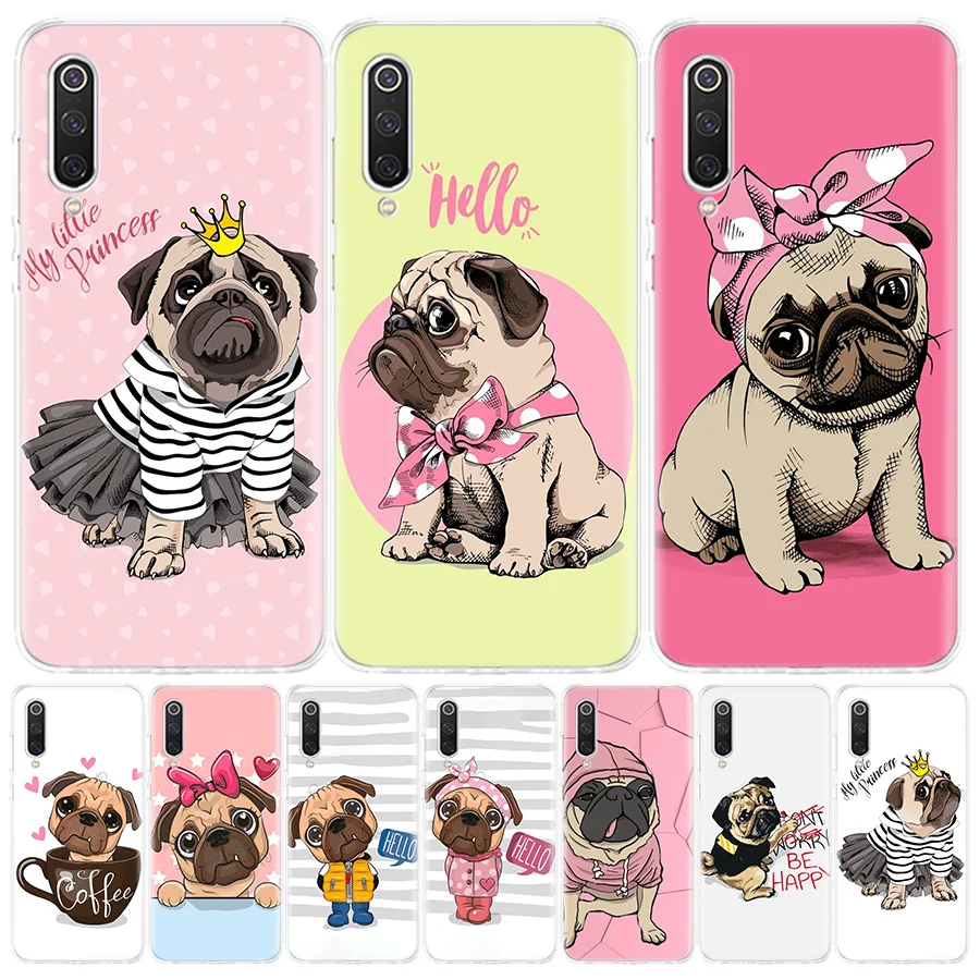 

My Little Pugs Cute Dog Phone Case for Xiaomi Redmi Note 10 Pro 10S 11 9S 9 8T 8 9A 9C 9T 7 7A 8A 6A 6 5 S2 Luxury Pattern Cover