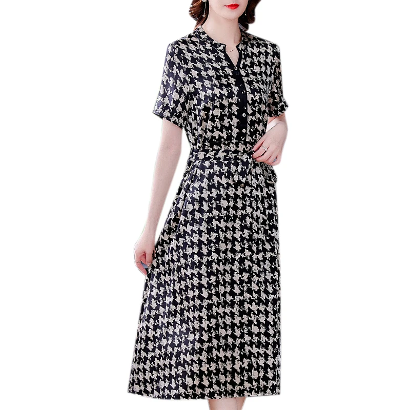 

COIGARSAM 4XL Plus Size Women Long dress New Summer Dresses Plover Case 9958