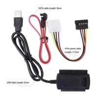satapataide drive to usb 2 0 converter cable sata data cable for 2 53 5 in ata iiiiii ide hdd with external power cable