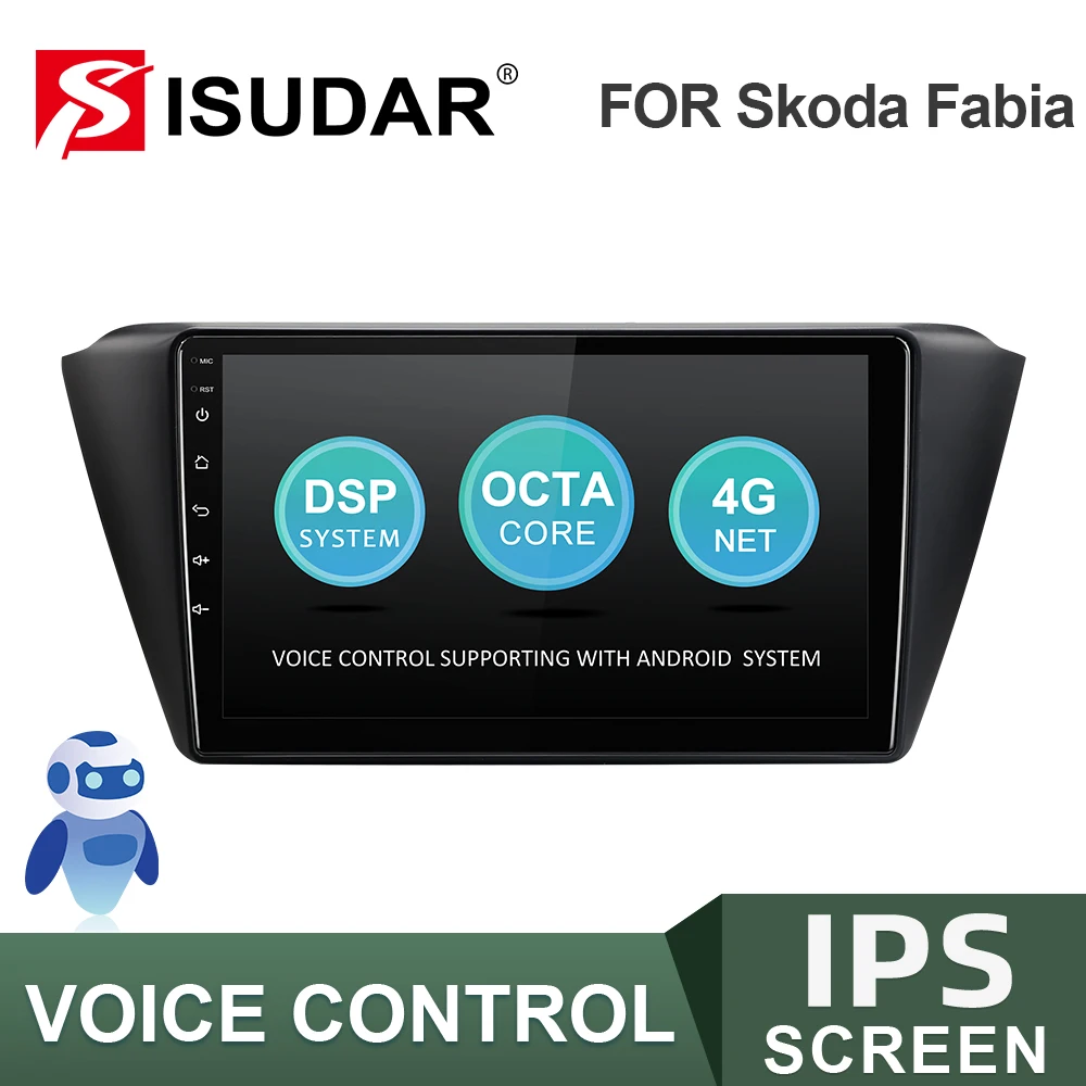 ISUDAR V57S Android Авторадио для Skoda Fabia 2015-2019 автомобильное радио с экраном GPS Голосовое